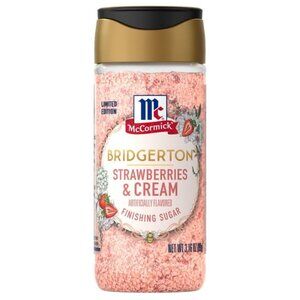 McCormick x Bridgerton 3.45 oz Finishing Sugar Bottle, Strawberries & Cream NEW